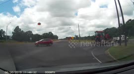 Accident: Tractor Falls Off Trailer On Active Highway