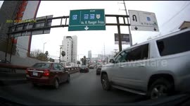 Close Call: Silver SUV Cuts Off Driver Almost Risking a Collision