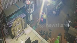 Jaw-dropping moment pet fish leaps to freedom from tank in Vietnam caught on CCTV