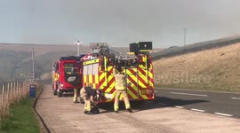 Marsden moors fire