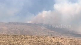 Large moorland fire between Saddleworth and Marsden in West Yorkshire on Thursday