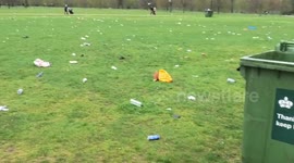 Litter left in Hyde Park by 420 attendees