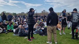 Hyde Park's weed smoking 420 event comes to an abrupt end when the heaven's opened