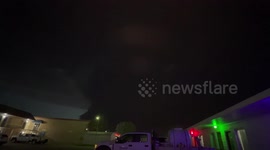Scary Tornado passes by city Emporia, Kansas