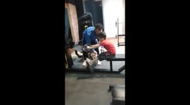 5years old doing gym