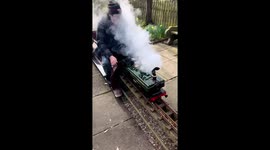 Riding the rails: Miniature steam train delights in Leyland, Lancashire
