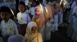 Indonesia Muslims celebrate Eid Al-Fitri in Batam, Riau Islands province, Indonesia on April 21, 2023.