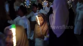 Indonesia Muslims celebrate Eid Al-Fitri in Batam, Riau Islands province, Indonesia on April 21, 2023.