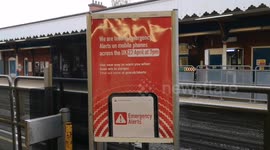 The mobile phone alert warning posters go up on the London Underground