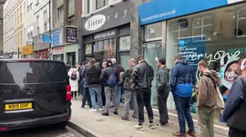 Huge queue outside music shop in Soho as Record Store Day begins