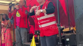 Chris Packman does a speech at Extinction Rebellion Protest