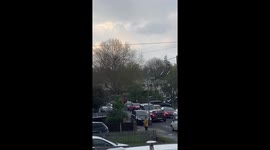 Two drivers facing off with each other battle it out over who has right of way