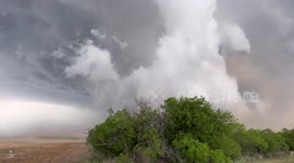 US: Severe Thunderstorm With Hail And Gusty Winds Moved Through Central Texas