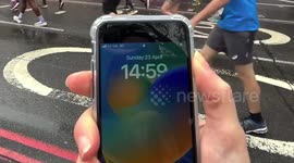 Government Emergency Alert rings out at London Marathon