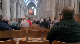 UK emergency alert test: Phones shrill during Gloucester Cathedral service