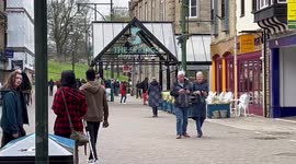UK Severe Alert test, 23rd April, Buxton, public street, SD