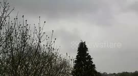 Thunder claps of lightning make a boom sound over Buckinghamshire
