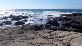 Let's go to the beach. This beach is in Hibberdene, KwaZulu-Natal, South Africa.