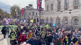 Extinction Rebellion March to End Fossil Fuels from Parliament Square to Shell Centre (Jubilee Gardens)