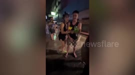 Fast-fingered 'pickpocket' steals tourist's wallet while grabbing his crotch in Thailand