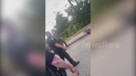 Police catch giant alligator roaming along roads in South Carolina