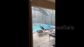 Severe thunderstorms with golf ball-sized hail move through central Florida
