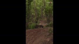 Sudden crash teaches Enduro mountain biker that trees aren't his best friends