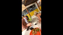 Woman is SUPER PROUD of herself after impressing friends by snatching up a bird from the floor