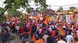 Bike rally in Hanuman Jayanti procession in Odisha Sambalpur