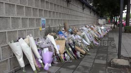 Fans lay flowers at Korean embassy in Thailand to mourn death of K-pop singer Moonbin