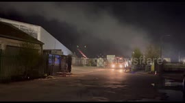 Firefighters tackle blaze at recycling centre in Ilkeston, Derbyshire