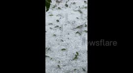 US: Large Hail Batters Central Florida During Severe Storm 5