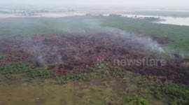 Underground wildfire destroys 40 acres of forest in Thailand