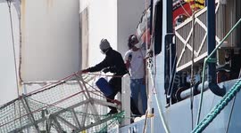 The migrant search and rescue vessel Geo Barents, belonging to the NGO
