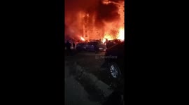 Moment after Russian missile struck residential building in Uman, Ukraine