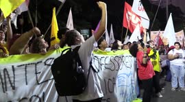 National strike of education workers in Sao Paulo, Brazil