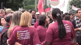 National education strike in Sao Paulo, Brazil