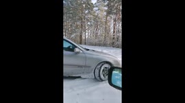The guy decided to put his car to the test in winter. The action takes place in one of Riga's forests.