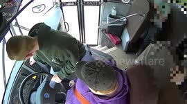 13-year-old heroically stops school bus after driver passes out in Michigan