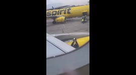 Viral Video Captures Spirit Airlines Employee Using Speed Tape on Plane at Nashville Airport