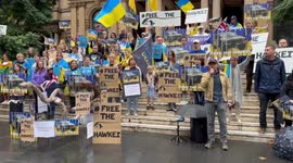 Free the Hawkei rally In Sydney, Australia