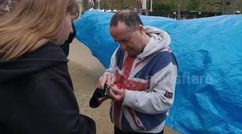 Royal Superfans John Loughrey and Skye interact with people outside their camping area (Known as The Buck House Hotel) they also talk about Princess Diana