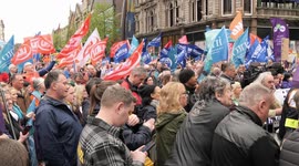 Belfast May Day Rally and Parade: Mick Lynch, thousands of others gather to demand better pay and conditions