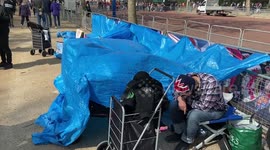 Royal superfans camp out in The Mall a week before the coronation