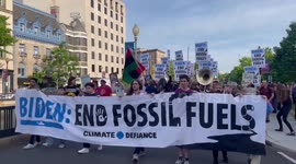 Climate activists protest outside White House during correspondents’ dinner, multiple arrests made