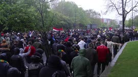 Manchester United Fans March To Old Trafford For 'Full Sale Only' Glazers Out Protest