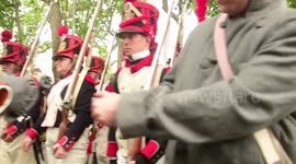 Recreación histórica del levantamiento del 2 de mayo en Madrid, España