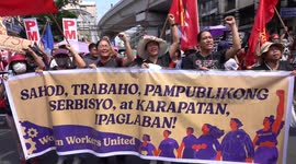 Thousands of Filipino laborers attends International Workers' Day with protest in Manila