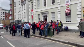 Crowds start to gather for massive May Day march in London