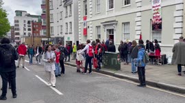Crowds start to gather for massive May Day march in London